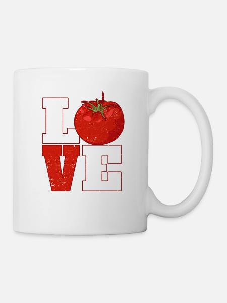 Love Tomato Gardening Gemüsegarten Pflanzen - Tasse - Weiß