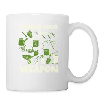 Choisissez votre arme Fun Planting Plant - Mug blanc - blanc - Droite