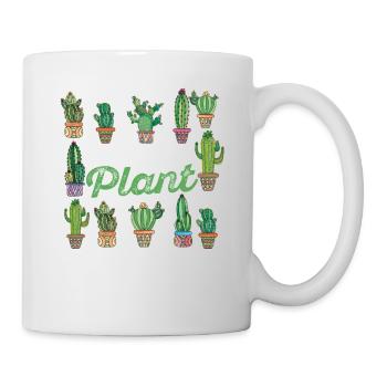 Adoptieren Sie eine Pflanze Lustige Gartenarbeit - Tasse - Weiß - Rechts