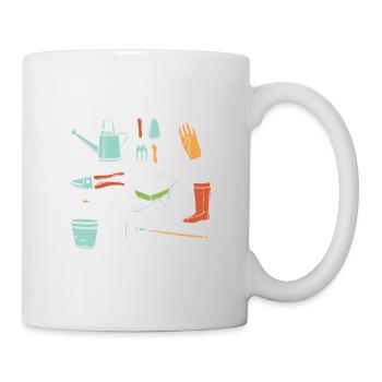 Wählen Sie Ihre Waffe Lustige Gartenarbeit Pflanze - Tasse - Weiß - Rechts