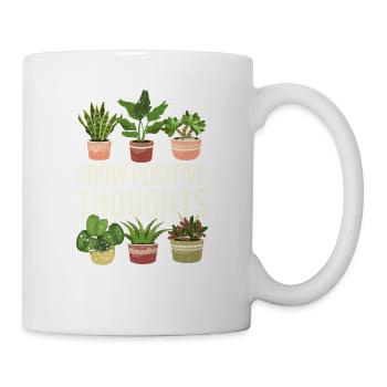 Growing Positive Thoughts Funny Gardening - Mug - white - Right