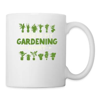 This is my gardening shirt funny gardener - Mug - white - Right