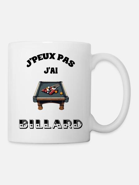 Je peux pas, j'ai billard - Mug blanc - blanc