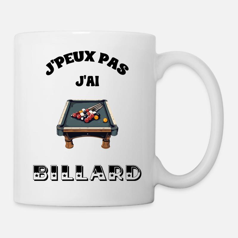 Je peux pas, j'ai billard - Mug blanc - blanc