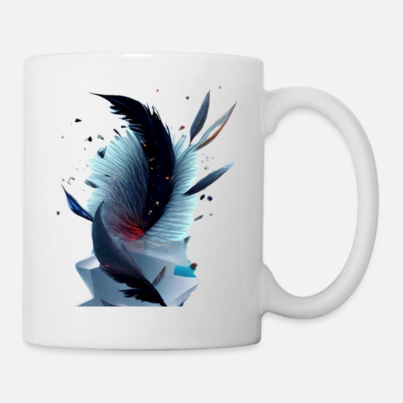 Eis Federn - Tasse - Weiß