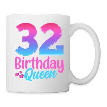 Birthday Queen 32 Geburtstag - Mug - white - Right