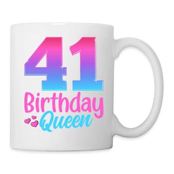Birthday Queen 41 Geburtstag - Mug - white - Right