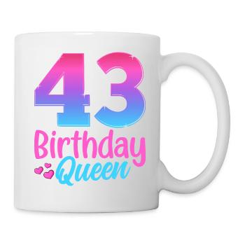 Birthday Queen 43 Geburtstag - Mug - white - Right