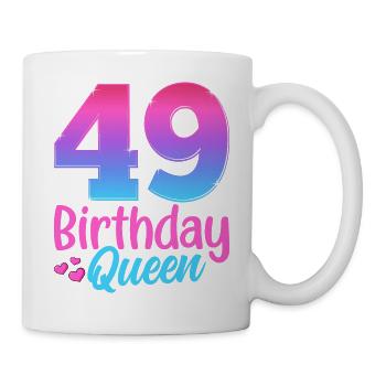 Birthday Queen 49 Geburtstag - Mug - white - Right