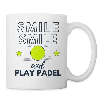Maus und Padel spielen. Lustiges Padel. - Tasse - Weiß - Rechts