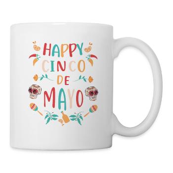 Frohes Cinco de Mayo Buntes Festliches Cinco de - Tasse - Weiß - Rechts