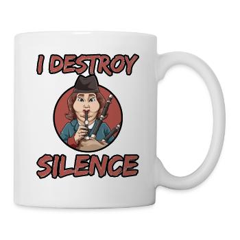 Dudelsack I Destroy Silence - Tasse - Weiß - Rechts