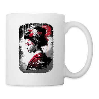 Japan Tradition Japanisch Kultur Frau - Tasse - Weiß - Rechts