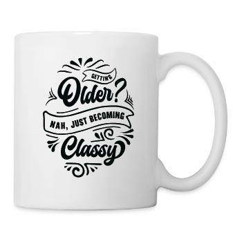 Stilvolle Großeltern Vintage Typografie Klassisch - Tasse - Weiß - Rechts