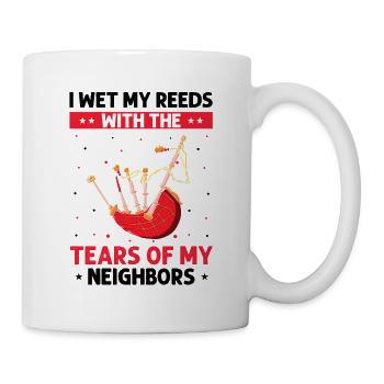 Bagpipes for bagpipers and Scots - Mug - white - Right