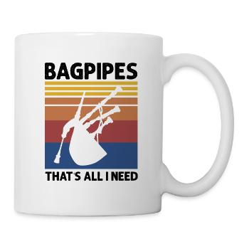 Citation de cornemuse pour un écossais et un musicien de cornemuse - Mug blanc - blanc - Droite