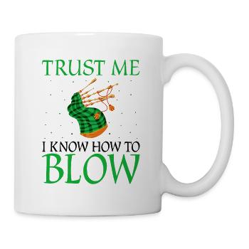 Citation de cornemuse pour un écossais et un musicien de cornemuse - Mug blanc - blanc - Droite
