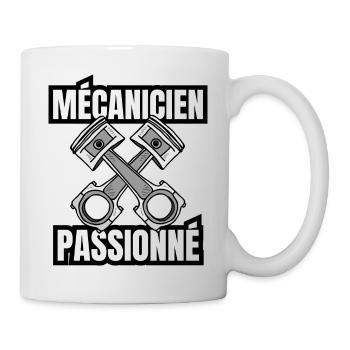 mécanicien passionné - Mug blanc - blanc - Droite