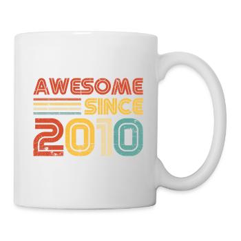 Awesome Since 2010 Birthday Vintage - Mug - white - Right