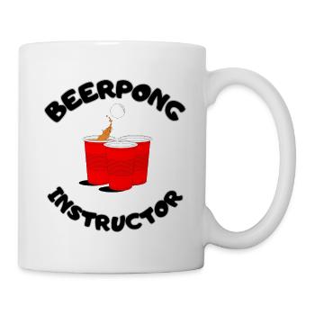 Instructeur de Beer Pong Instructeur de Beer Pong - Mug blanc - blanc - Droite