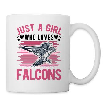 Falconry Girl Falconer Falconry Falconry - Mug - white - Right