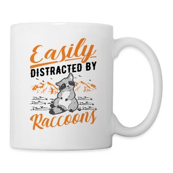 Easily distracted by Raccoons Raccoons Raccoon - Mug - white - Right