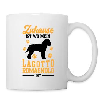 Lagotto Romagnolo ist Zuhause Wasserhund - Tasse - Weiß - Rechts