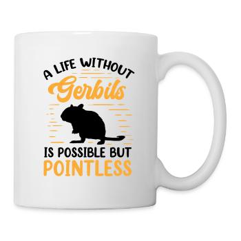 La vie sans rongeur gerbille Gerbille - Mug blanc - blanc - Droite