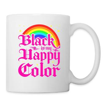 Black Is My Happy Color, Gothic Pink Emo Goth - Tasse - Weiß - Rechts