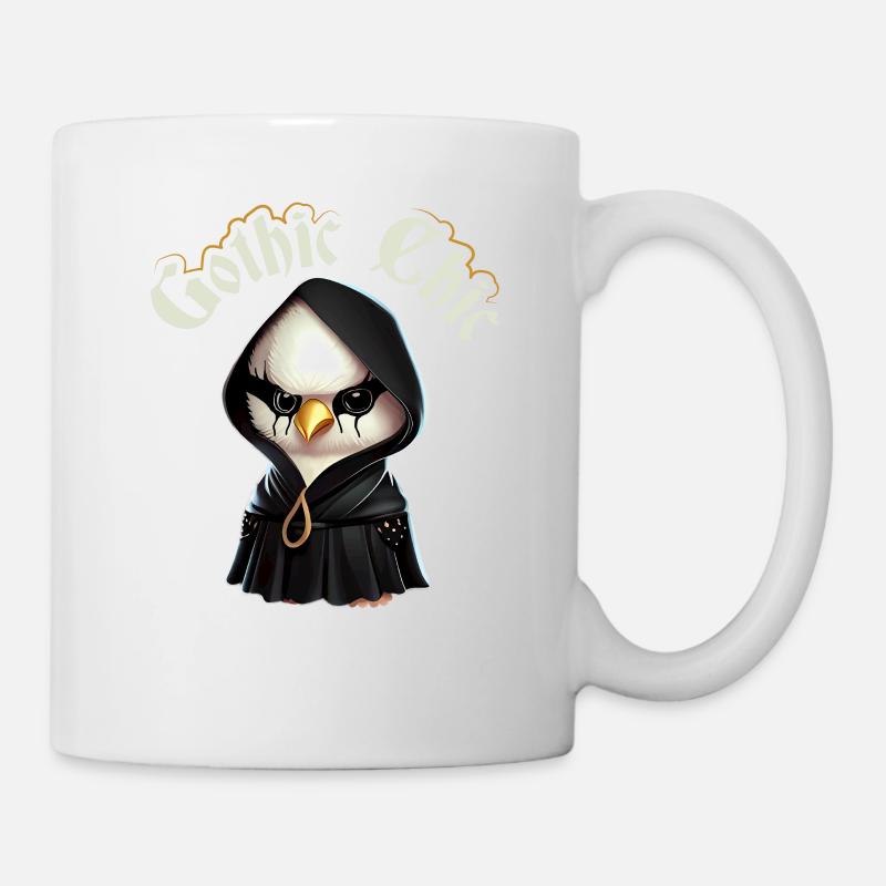 Gothic Chic Emo Chicken, Funny Death Metal Goth - Tasse - Weiß
