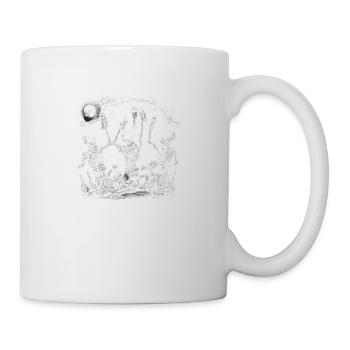 I Put The Fun In Funeral Gothic Skeletons Emo Goth - Tasse - Weiß - Rechts
