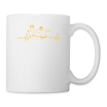 Water Polo Heartbeat Goalkeeper Pulse Athlete Team - Mug blanc - blanc - Droite