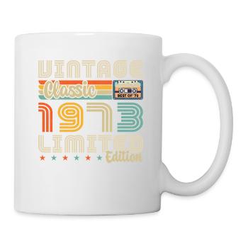 Jahrgang 1973 Geburtstagsgeschenk 1973 - Tasse - Weiß - Rechts