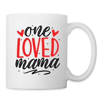 Mama Vibes Wife Mom Boss one Loved Mama - Mug - white - Right