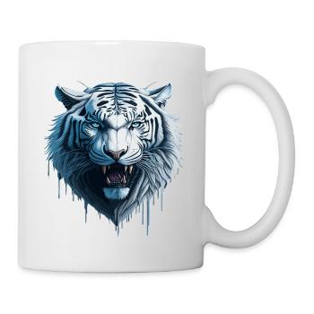 WILDES WHITE TIGER DESIGN - Tasse - Weiß - Rechts