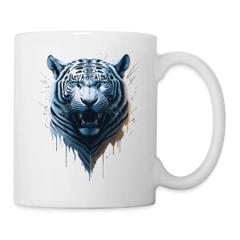 WILDES WHITE TIGER DESIGN - Tasse - Weiß - Rechts