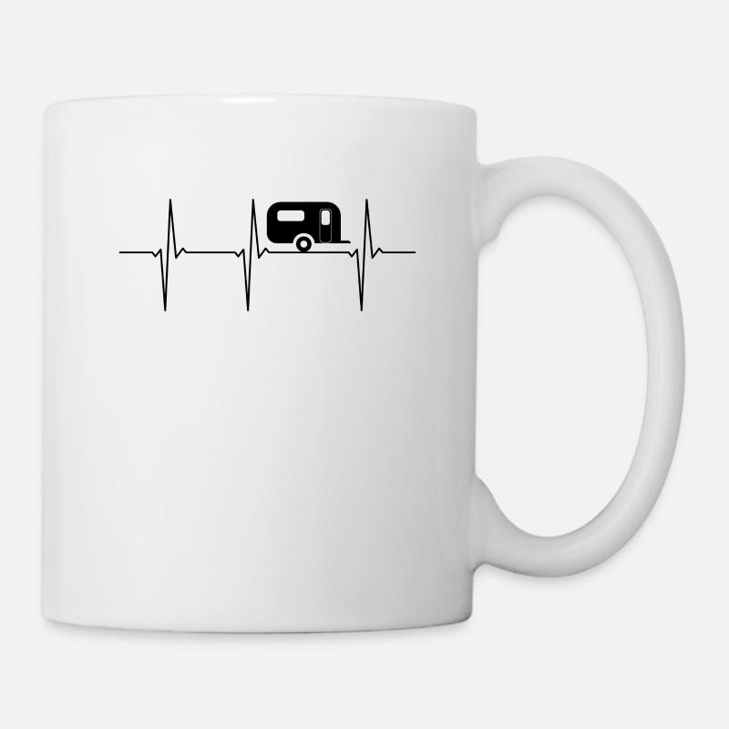 Battement de cœur Caravan ECG - Mug blanc - blanc