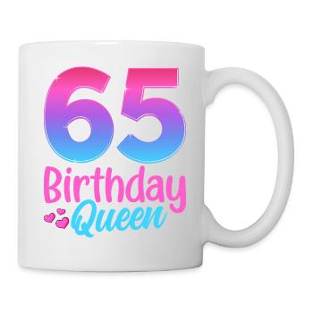 Anniversaire Reine 65 Geburtstag - Mug blanc - blanc - Droite
