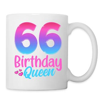 Birthday Queen 66 Geburtstag - Tasse - Weiß - Rechts