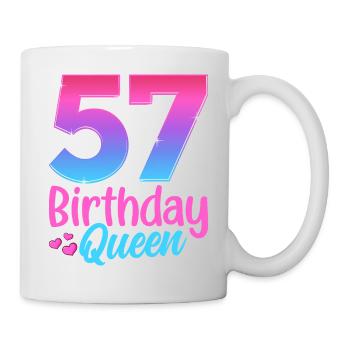 Birthday Queen 57 Geburtstag - Mug - white - Right