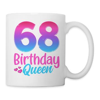 Anniversaire Reine 68 Geburtstag - Mug blanc - blanc - Droite