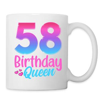 Birthday Queen 58 Geburtstag - Mug - white - Right