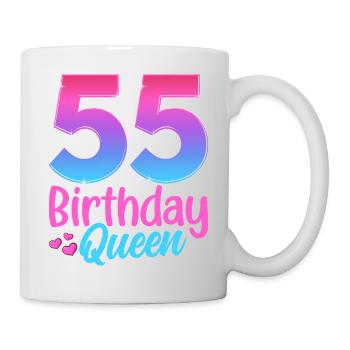 Anniversaire Reine 55 Geburtstag - Mug blanc - blanc - Droite