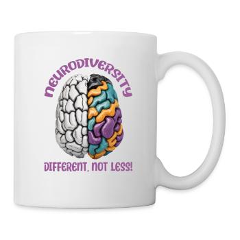"Different, Not Less" Neurodiversity - Mug - white - Right