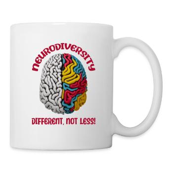 "Different, Not Less" Neurodiversity - Mug - white - Right
