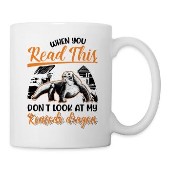 Komodowaran Waran Komododrache - Tasse - Weiß - Rechts