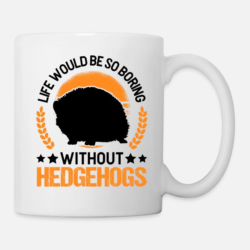 Igel Geschenk Stacheligel - Tasse - Weiß