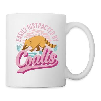 Easily distracted by Coatis coati - Mug - white - Right