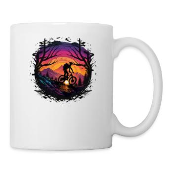 MTB Mountainbiker MTB Fahrrad Mountainbike - Tasse - Weiß - Rechts