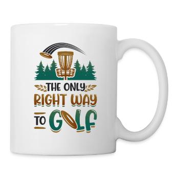The only right way to golf, Frisbee Disc - Mug - white - Right